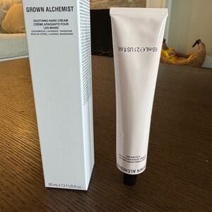 Grown Alchemist Soothing Hand Cream — White Packaging with Black Text